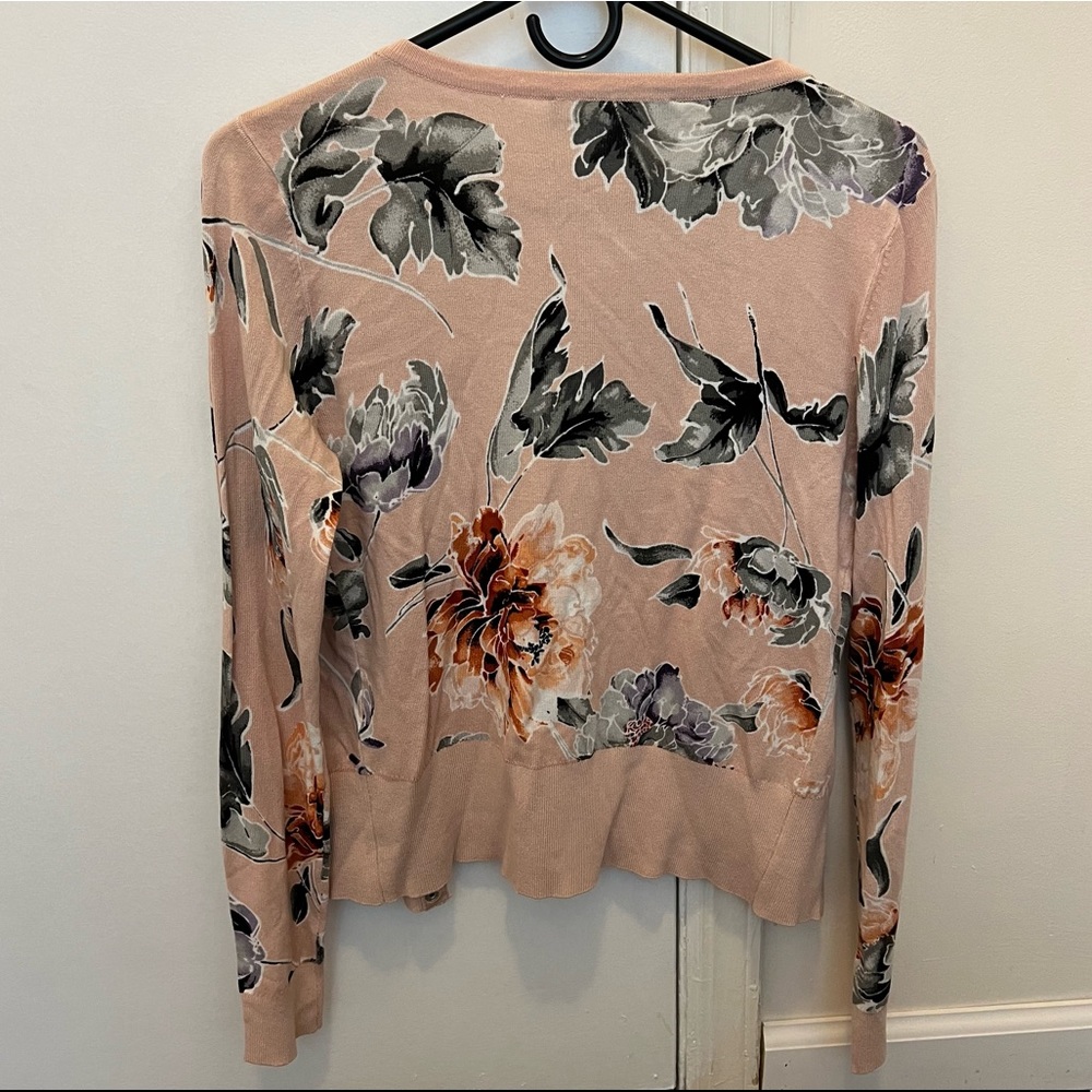 Light pink floral cardigan